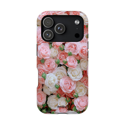 Floral Rose Pattern Magnetic Impact-Resistant Phone Case