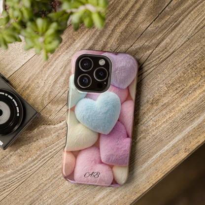 Pastel Heart Pattern Magnetic Impact-Resistant Phone Case