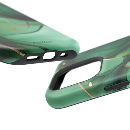 Green Marble Magnetic Impact-Resistant Phone Case