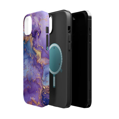 Purple Marble Magnetic Impact-Resistant Phone Case