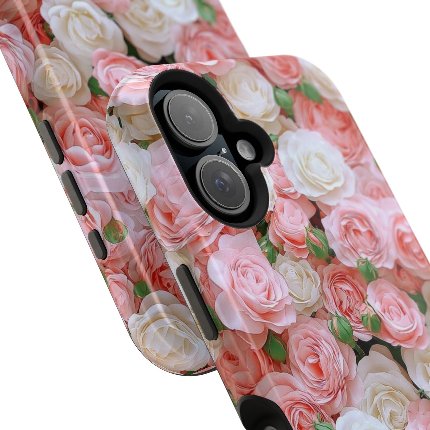 Floral Rose Pattern Magnetic Impact-Resistant Phone Case