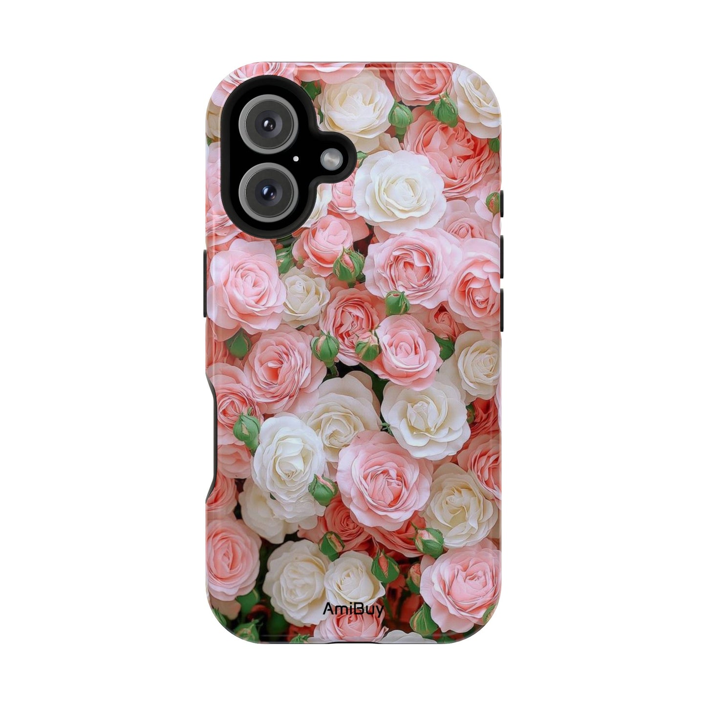 Floral Rose Pattern Magnetic Impact-Resistant Phone Case