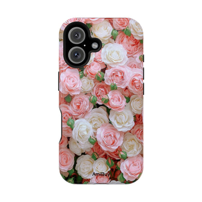 Floral Rose Pattern Magnetic Impact-Resistant Phone Case