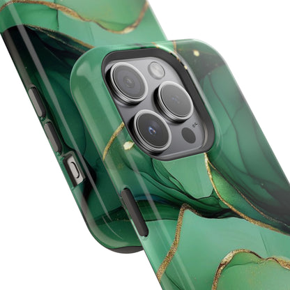 Green Marble Magnetic Impact-Resistant Phone Case