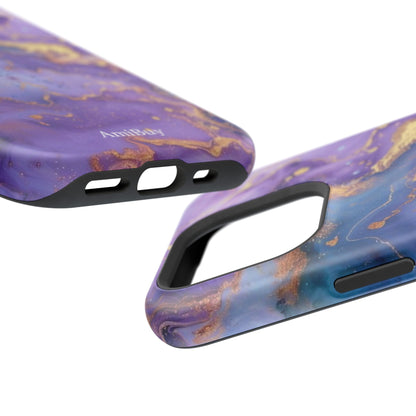 Purple Marble Magnetic Impact-Resistant Phone Case