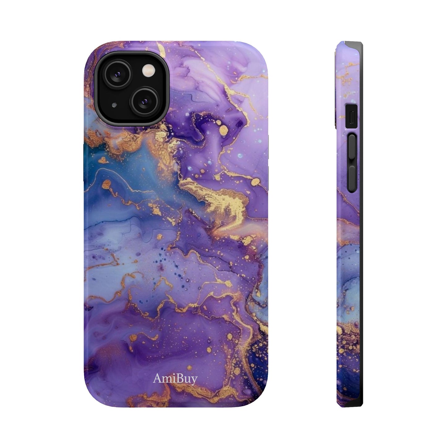 Purple Marble Magnetic Impact-Resistant Phone Case