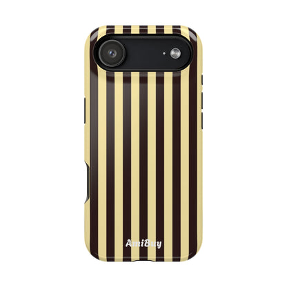 Striped Retro Phone Case — Magnetic Impact-Resistant