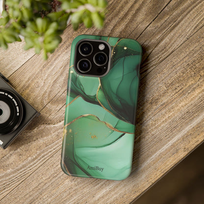 Green Marble Magnetic Impact-Resistant Phone Case