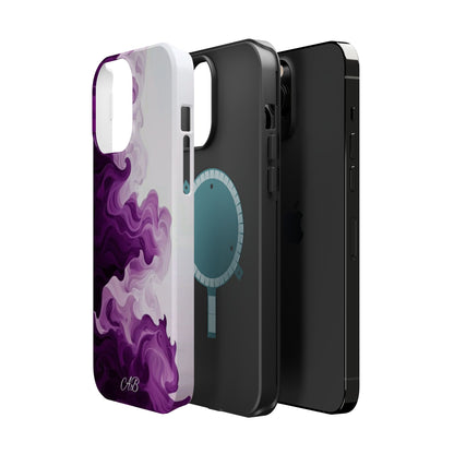 Purple Marble Smoke Phone Case — Magnetic Impact-Resistant