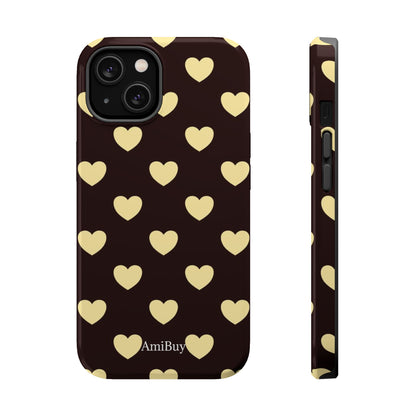 Heart Pattern Magnetic Impact-Resistant Phone Case