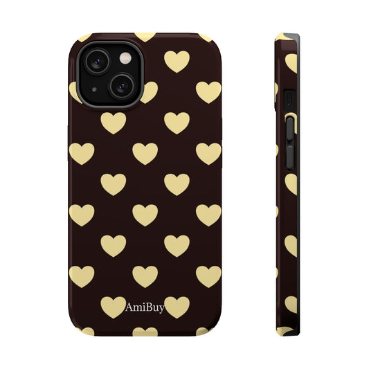 Heart Pattern Magnetic Impact-Resistant Phone Case