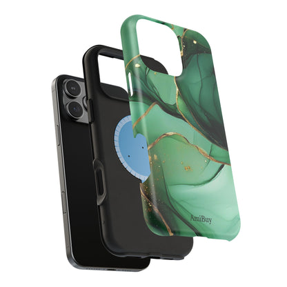 Green Marble Magnetic Impact-Resistant Phone Case