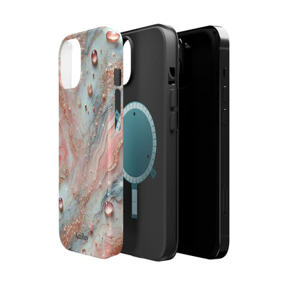 Marble Rose Phone Case — Magnetic Impact-Resistant iPhone Cover