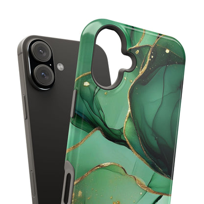 Green Marble Magnetic Impact-Resistant Phone Case