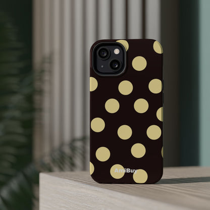 Polka Dot Magnetic Impact Phone Case — Protective iPhone Cover