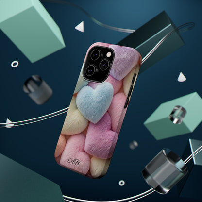 Pastel Heart Pattern Magnetic Impact-Resistant Phone Case