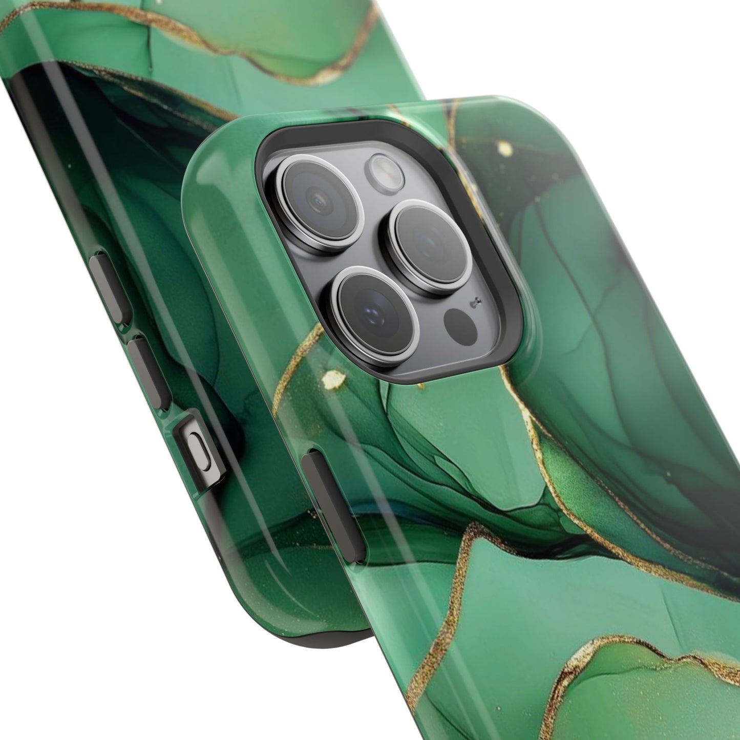 Green Marble Magnetic Impact-Resistant Phone Case