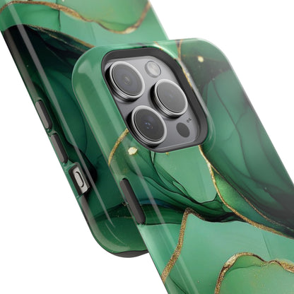 Green Marble Magnetic Impact-Resistant Phone Case