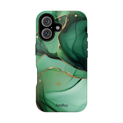 Green Marble Magnetic Impact-Resistant Phone Case
