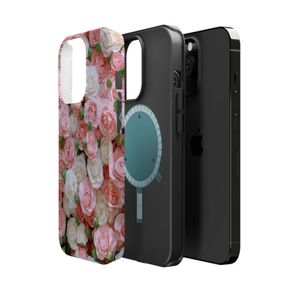 Floral Rose Pattern Magnetic Impact-Resistant Phone Case