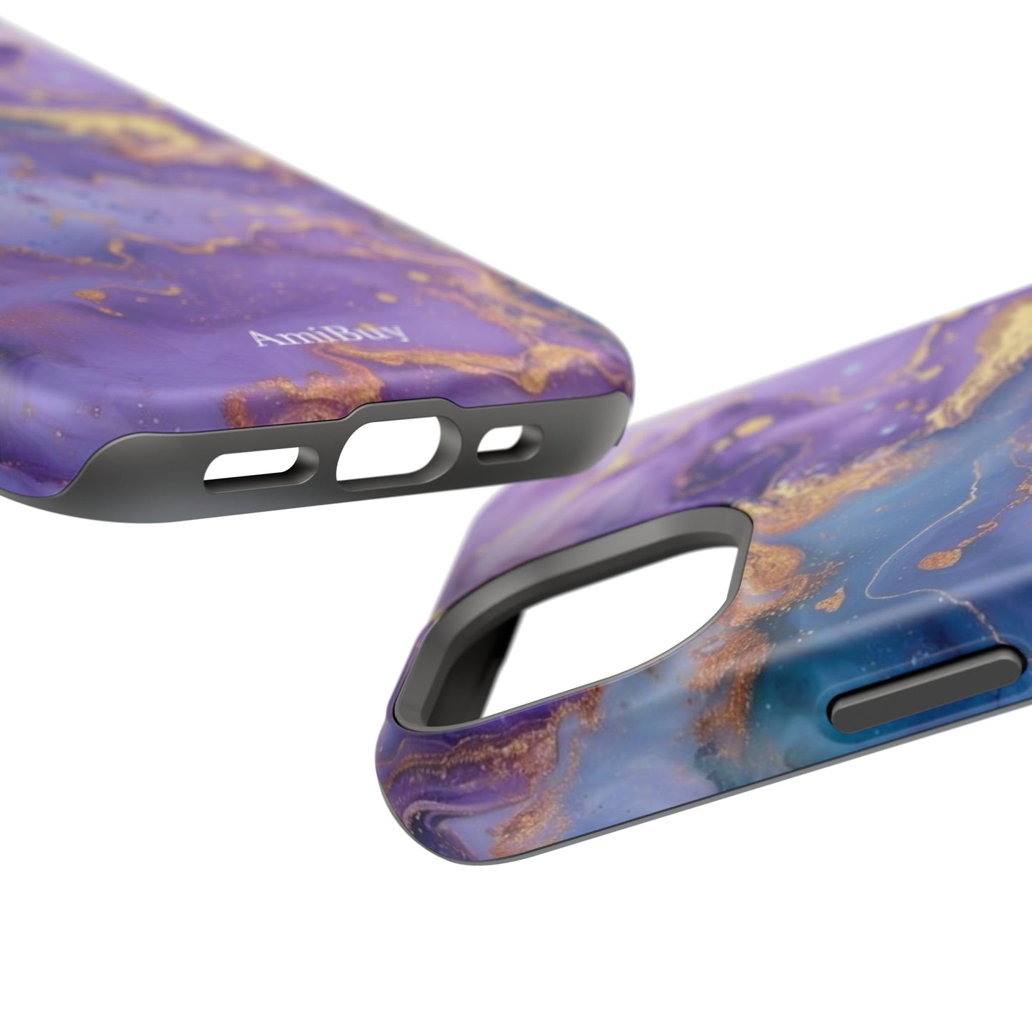 Purple Marble Magnetic Impact-Resistant Phone Case
