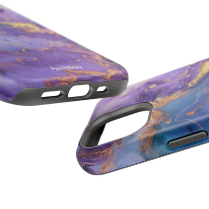 Purple Marble Magnetic Impact-Resistant Phone Case