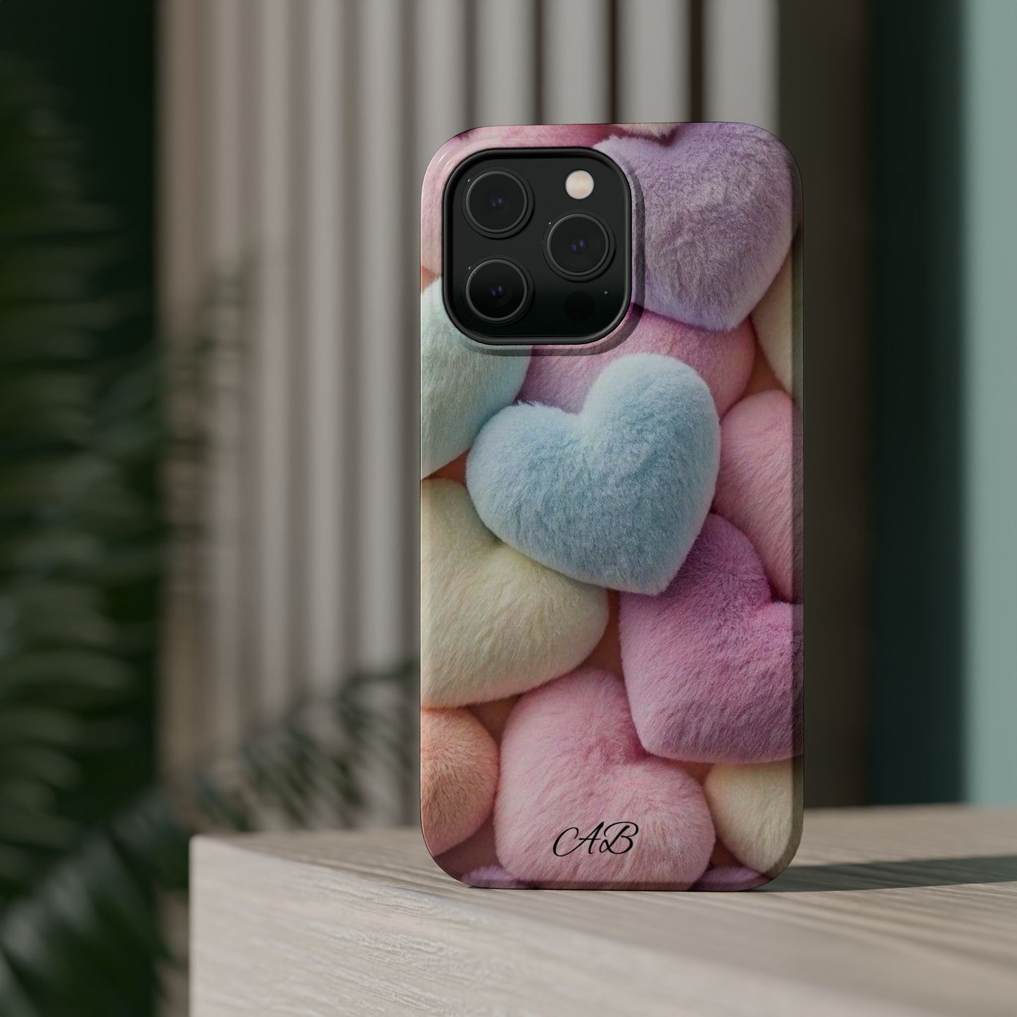 Pastel Heart Pattern Magnetic Impact-Resistant Phone Case