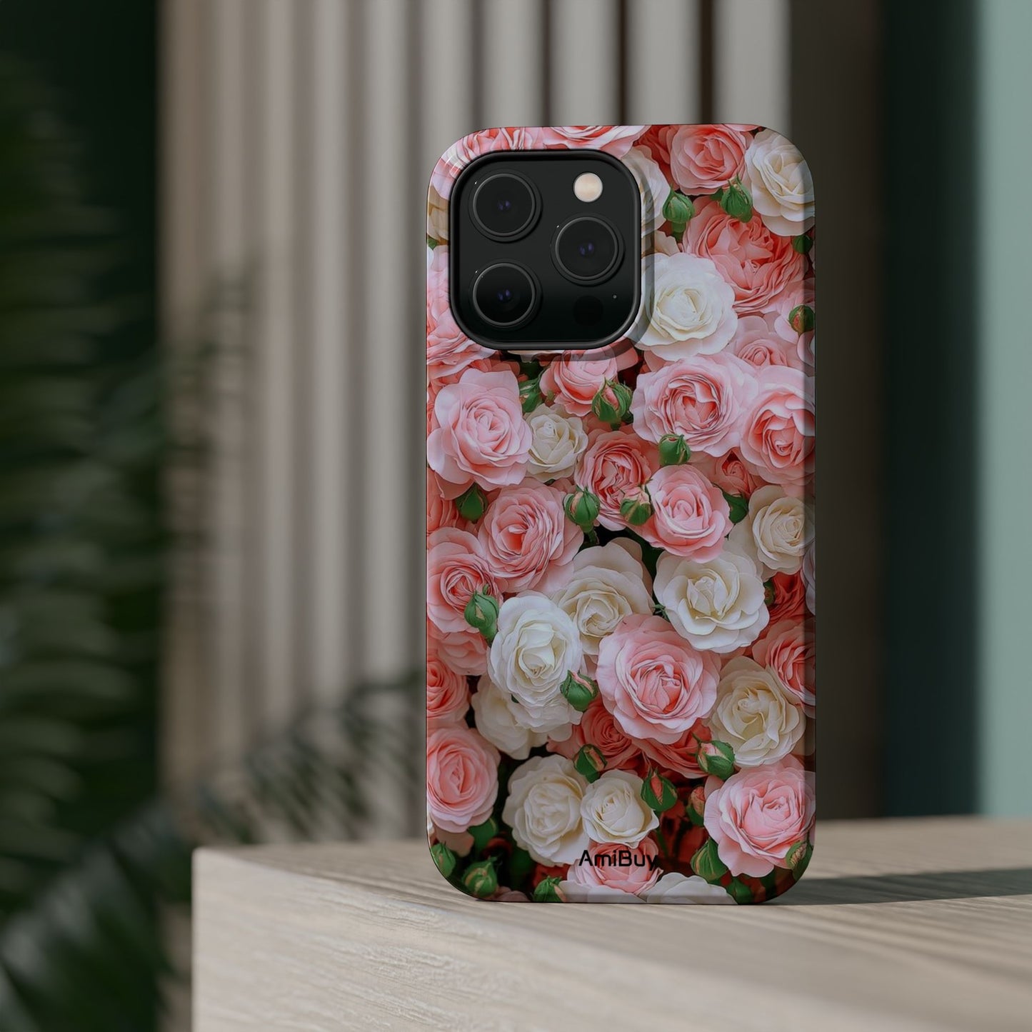 Floral Rose Pattern Magnetic Impact-Resistant Phone Case