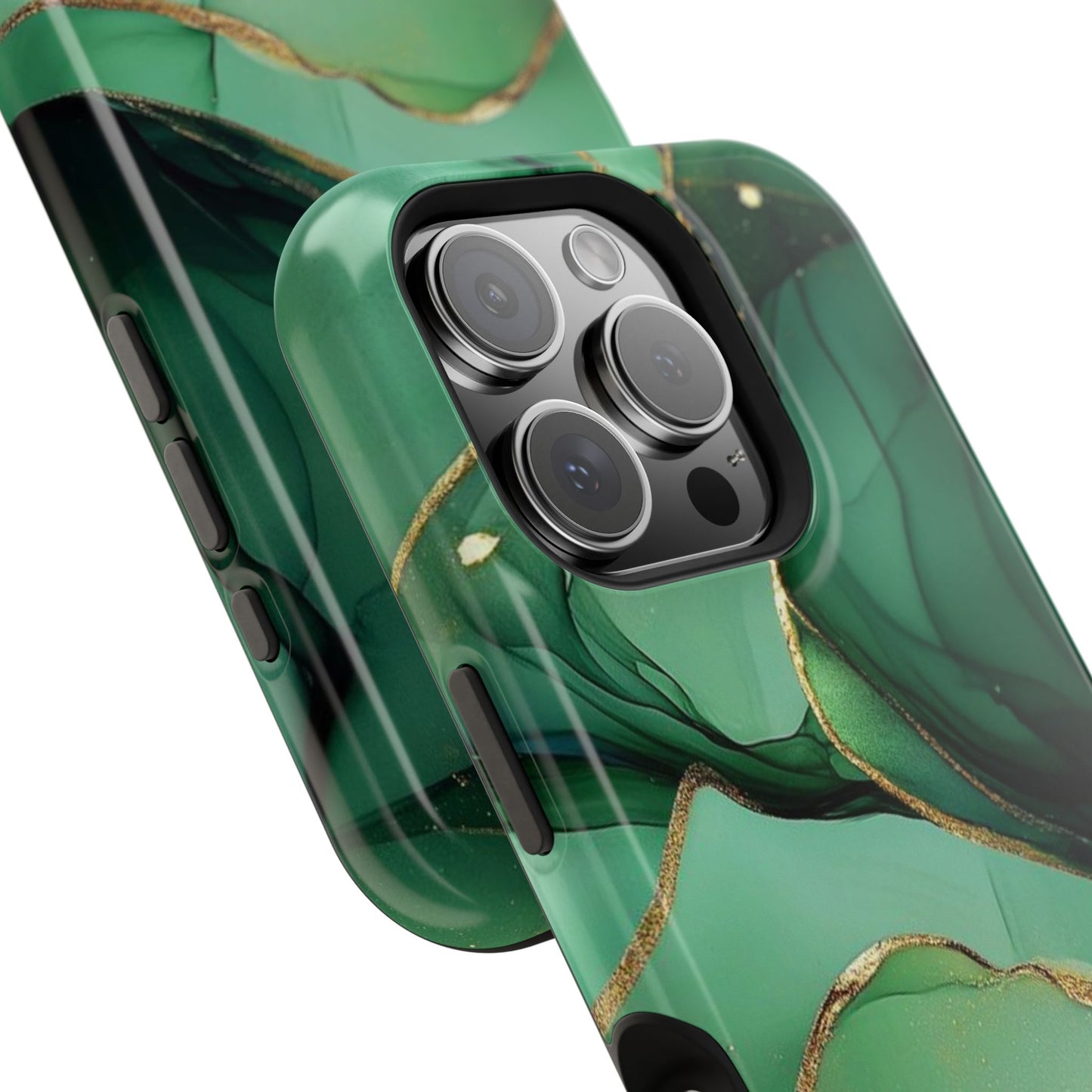 Green Marble Magnetic Impact-Resistant Phone Case