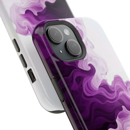 Purple Marble Smoke Phone Case — Magnetic Impact-Resistant
