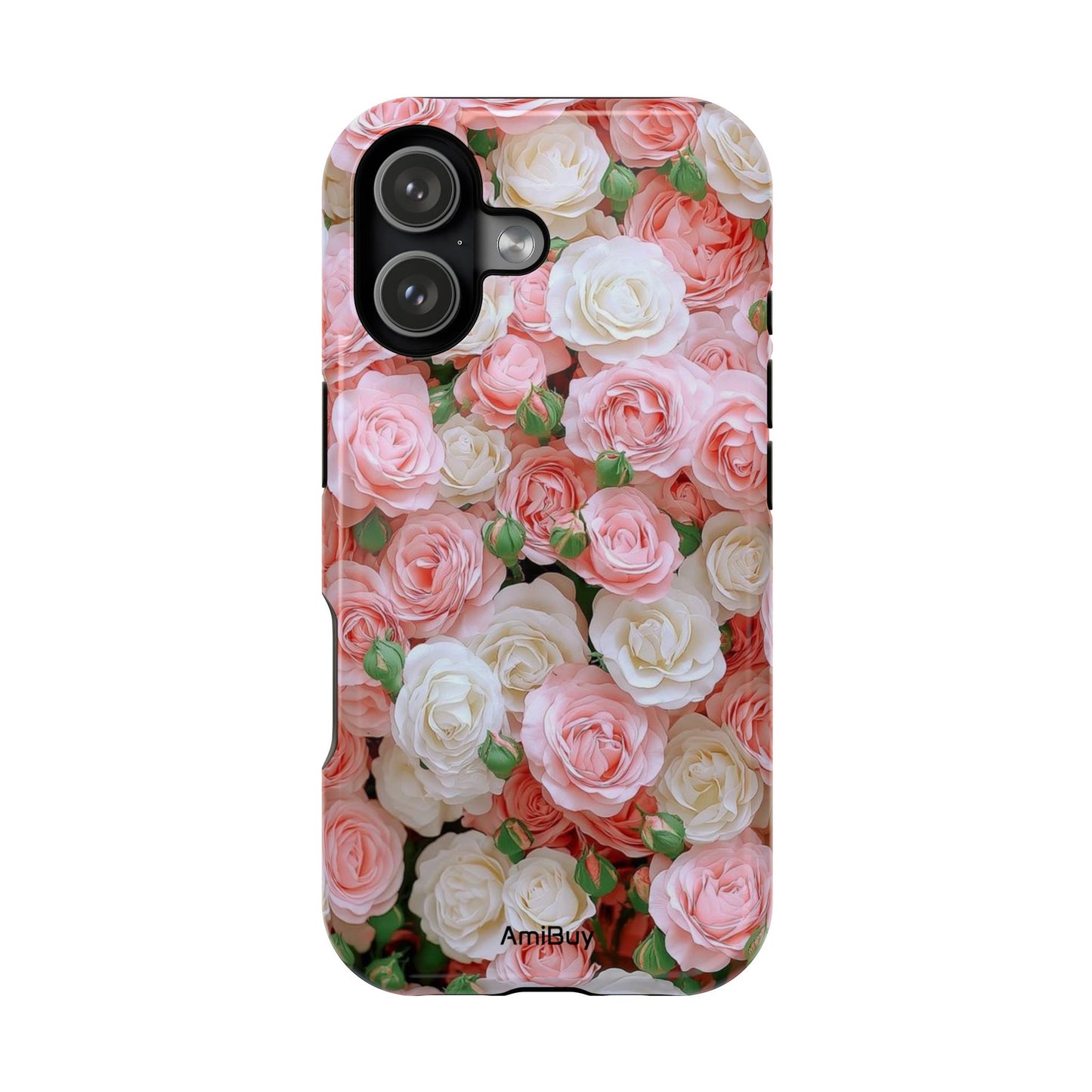 Floral Rose Pattern Magnetic Impact-Resistant Phone Case