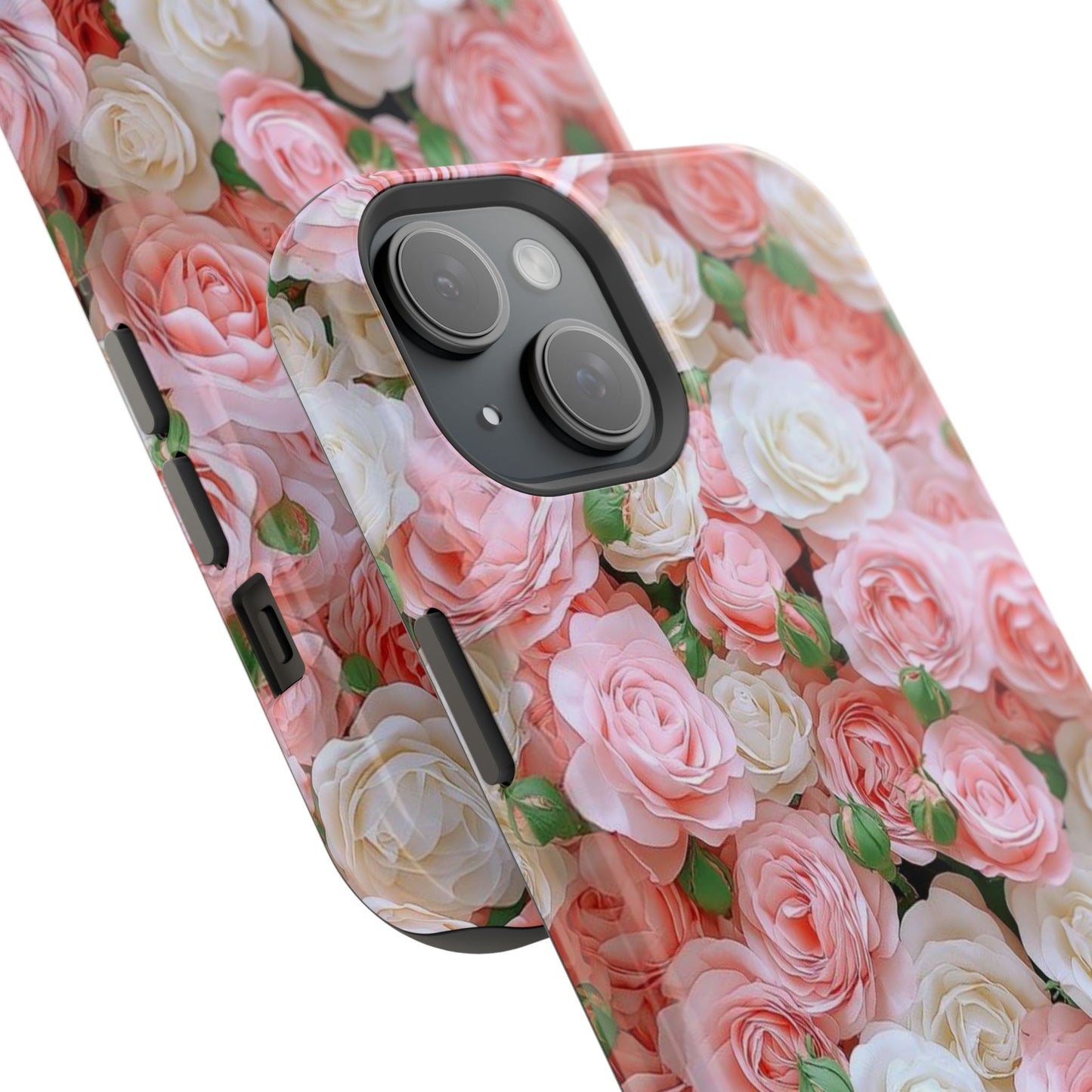 Floral Rose Pattern Magnetic Impact-Resistant Phone Case