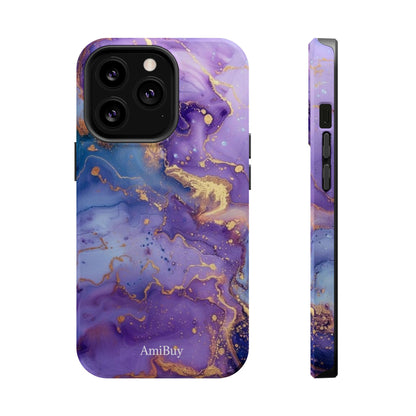 Purple Marble Magnetic Impact-Resistant Phone Case