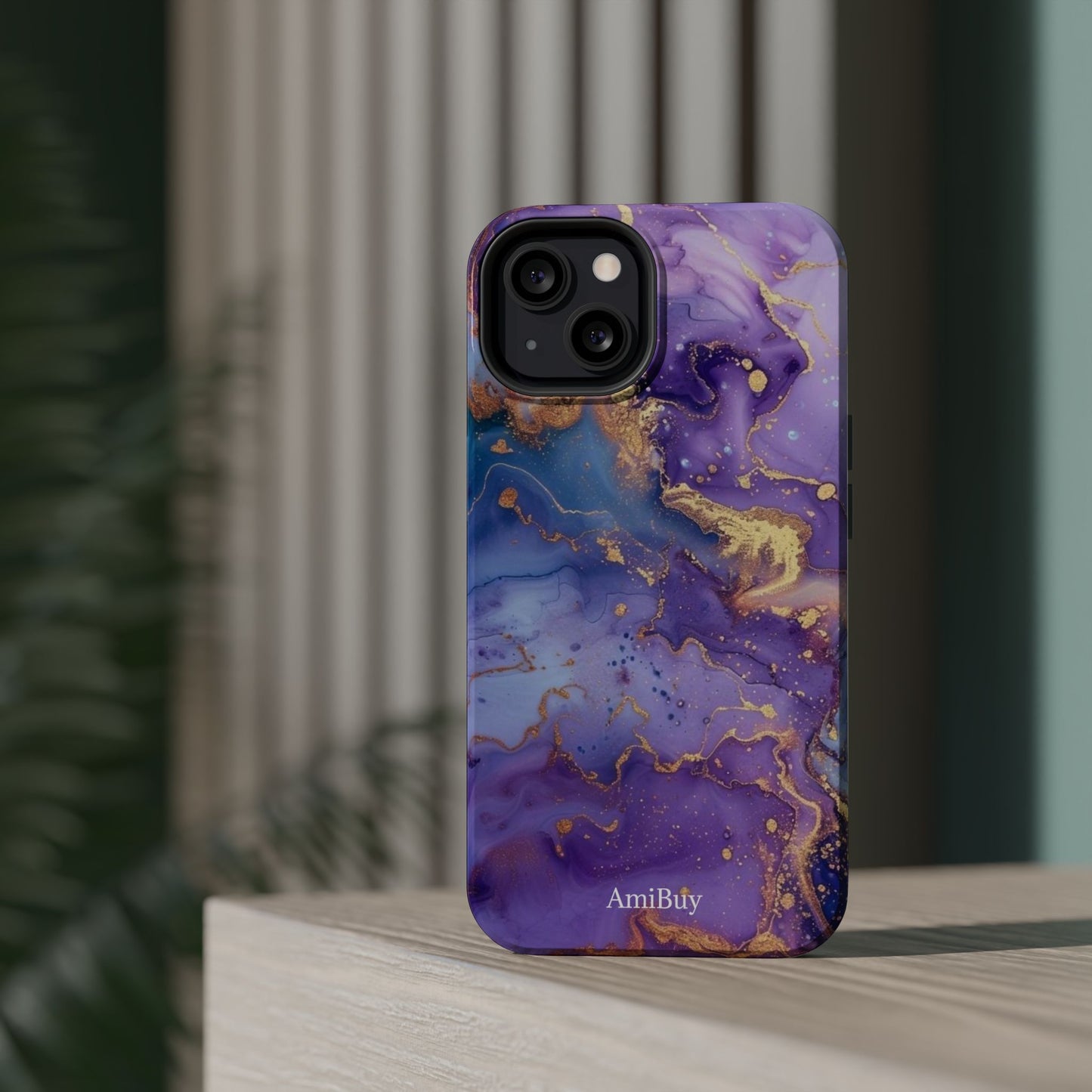 Purple Marble Magnetic Impact-Resistant Phone Case