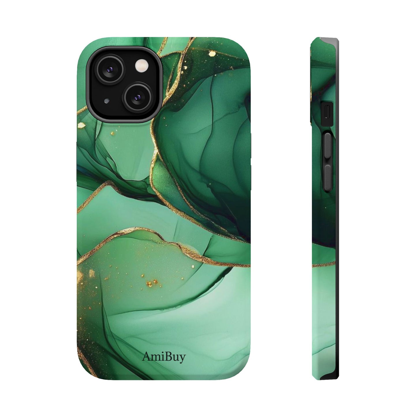 Green Marble Magnetic Impact-Resistant Phone Case