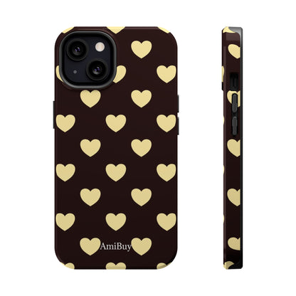 Heart Pattern Magnetic Impact-Resistant Phone Case