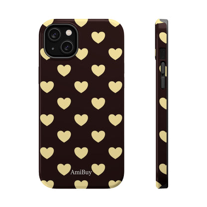 Heart Pattern Magnetic Impact-Resistant Phone Case