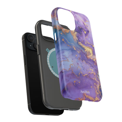 Purple Marble Magnetic Impact-Resistant Phone Case