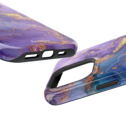 Purple Marble Magnetic Impact-Resistant Phone Case