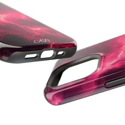 Magenta Lightning Phone Case — Magnetic Impact-Resistant iPhone Cover