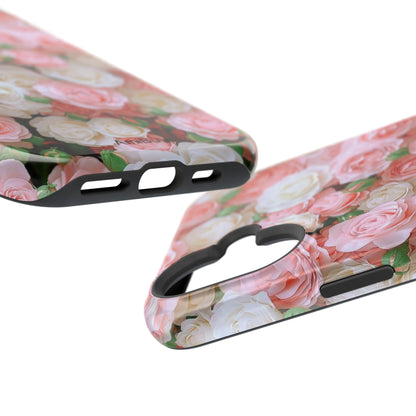 Floral Rose Pattern Magnetic Impact-Resistant Phone Case