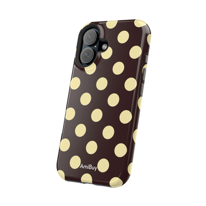 Polka Dot Magnetic Impact Phone Case — Protective Stylish Phone Cover