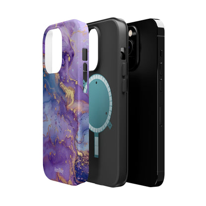 Purple Marble Magnetic Impact-Resistant Phone Case