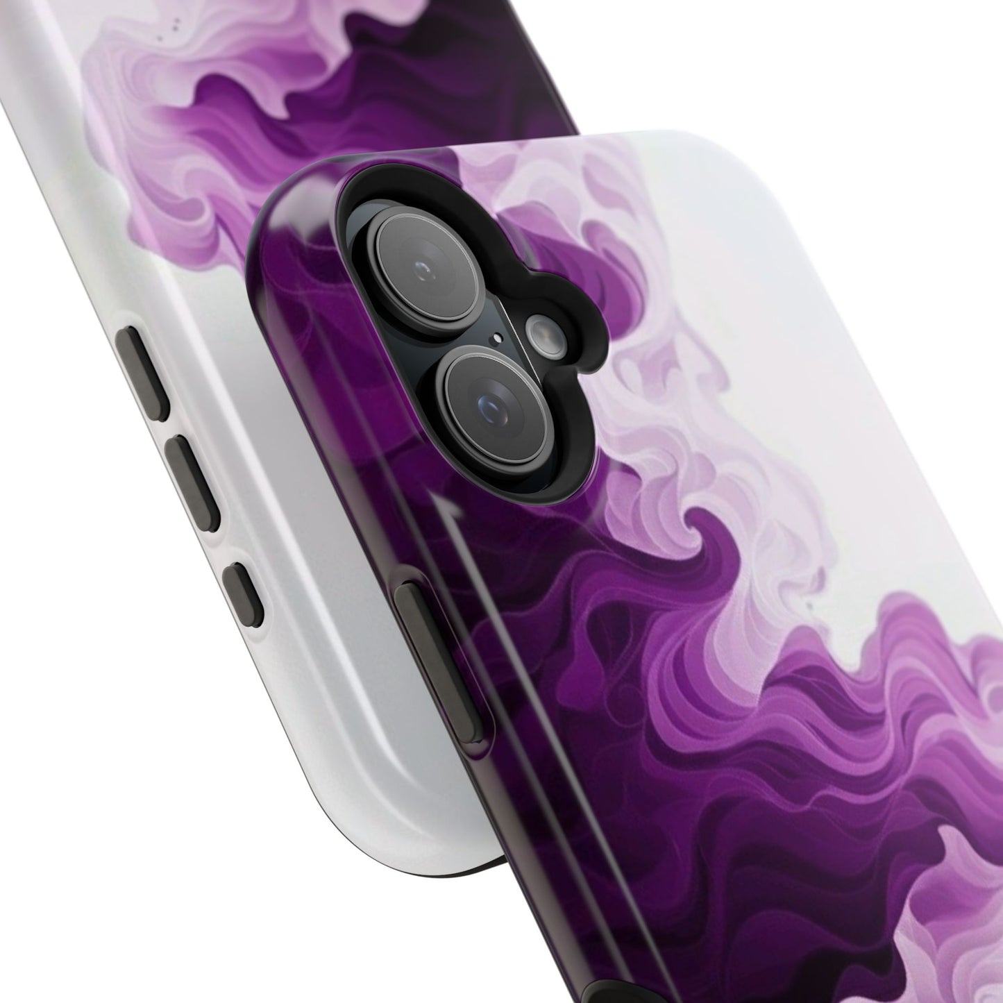 Purple Marble Smoke Phone Case — Magnetic Impact-Resistant