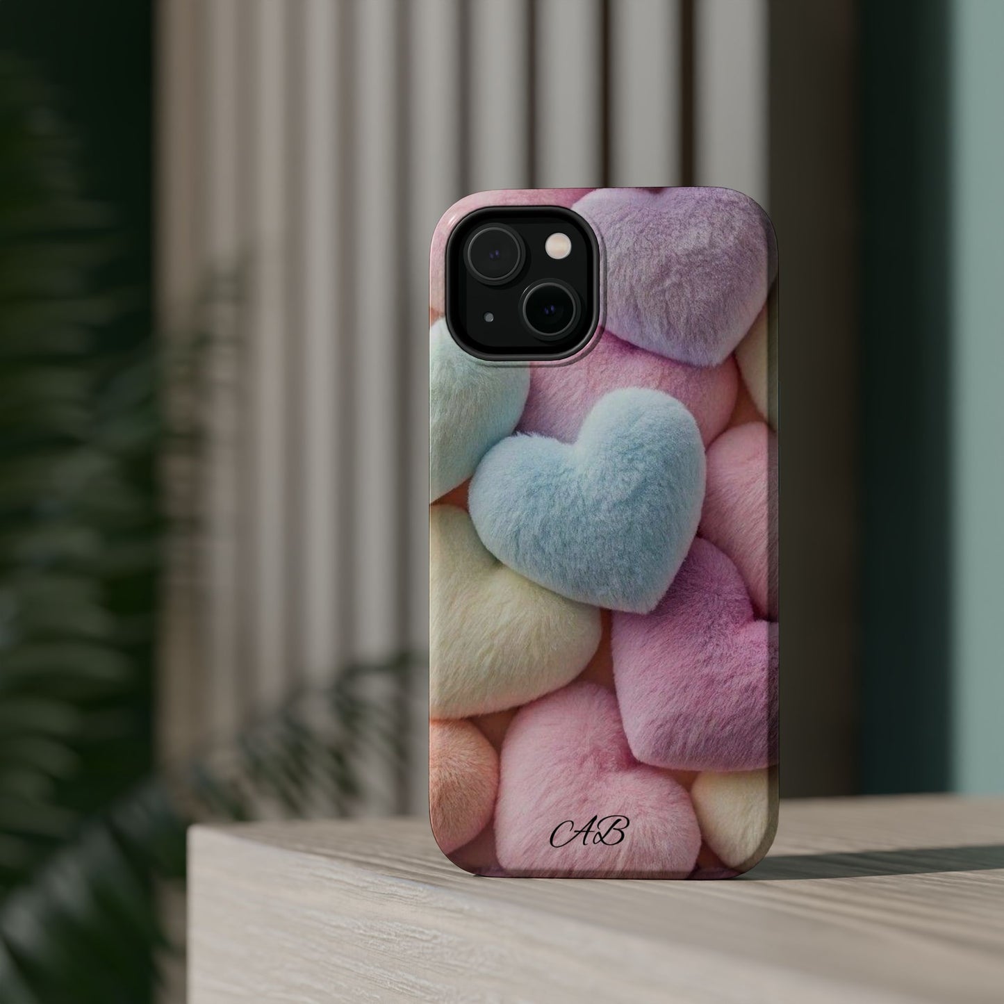 Pastel Heart Pattern Magnetic Impact-Resistant Phone Case