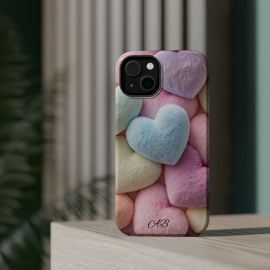 Pastel Heart Pattern Magnetic Impact-Resistant Phone Case