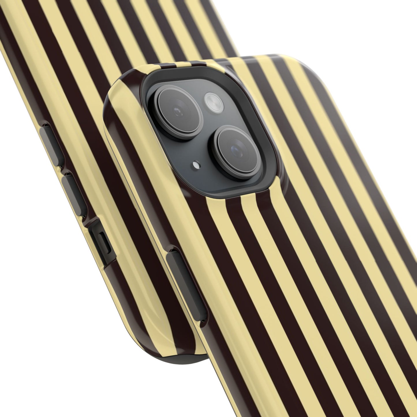 Striped Retro Phone Case — Magnetic Impact-Resistant