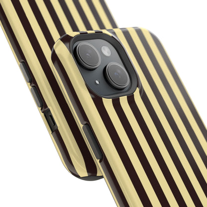 Striped Retro Phone Case — Magnetic Impact-Resistant