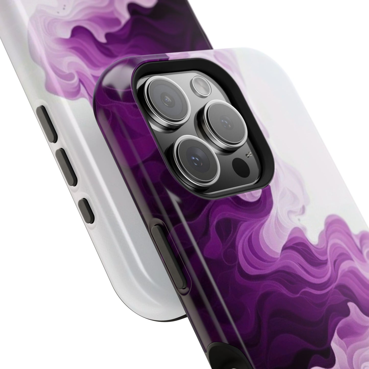 Purple Marble Smoke Phone Case — Magnetic Impact-Resistant