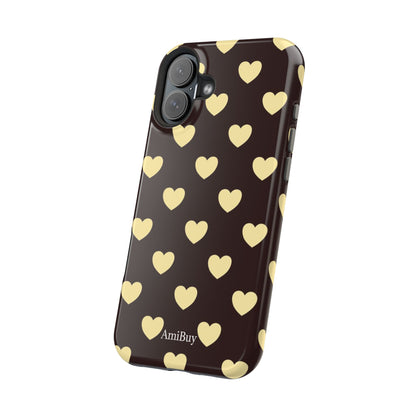 Heart Pattern Magnetic Impact-Resistant Phone Case